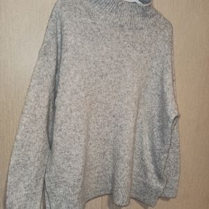 Topshop Oversized Mock Neck Sweater